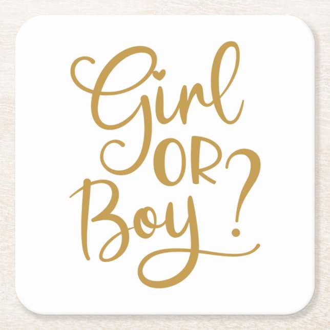 Bericht über das Geschlecht von Mädchen oder junge Rechteckiger Pappuntersetzer (Vorderseite)