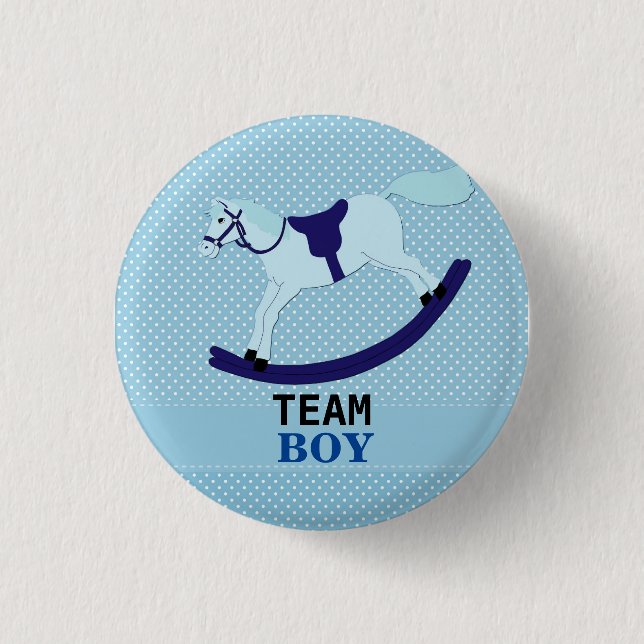 Bericht über das Geschlecht von Team Boy Blue Rock Button (Vorderseite)