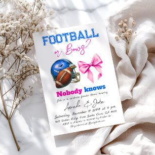 Bericht über Fußball oder Bögen, blau oder rosa Ge Einladung