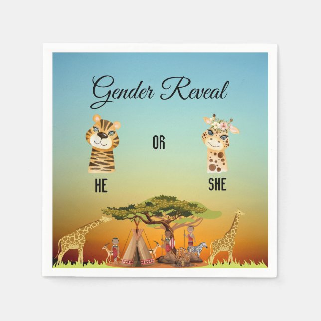 Bericht über Geschlecht und afrikanisches Papier N Serviette (Vorderseite)