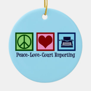 Berichterstattung über die Liebe des Friedens Keramik Ornament