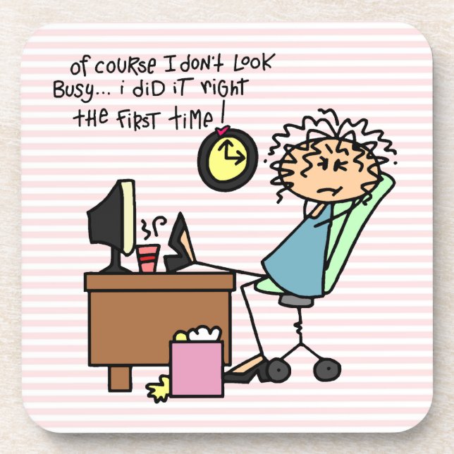 Berichtigen Sie das erste mal Spaß Getränkeuntersetzer (Vorderseite)