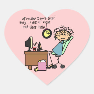 Berichtigen Sie das erste mal Spaß Herz-Aufkleber