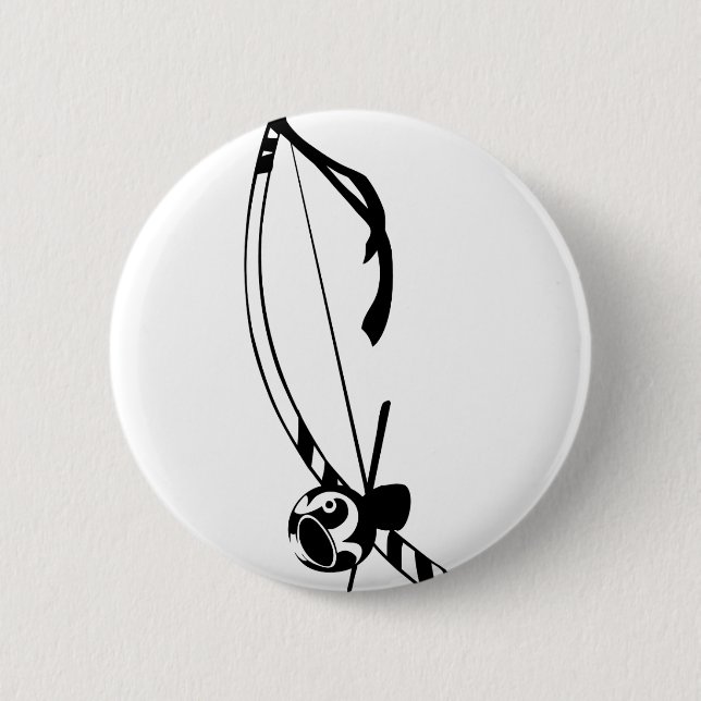 Berimbau Knopf Button (Vorderseite)