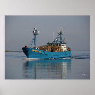 Bering-Meer, Krabben-Boot im niederländischen Poster