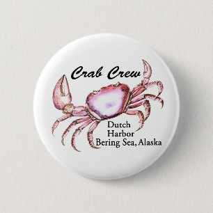 Bering-Seealaska-Krabben-Fischen Button
