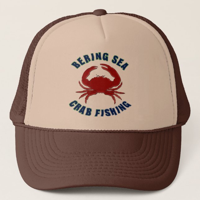 Bering-Seekrabben-Fischen Truckerkappe (Vorderseite)
