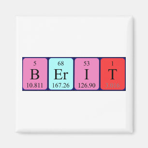 Berit Periodensystem-Namenmagnet Magnet