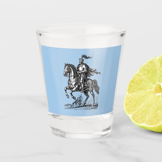 Beriths königlicher Ritt Schnapsglas (Vorderseite)
