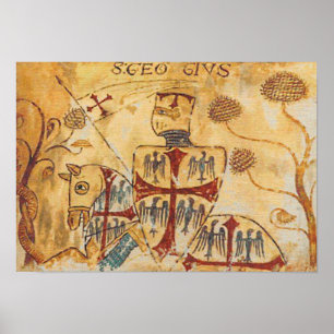 Berittener Kreuzritter Poster