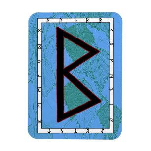 Berkano Viking Rune Magnet - Mutter Erde!