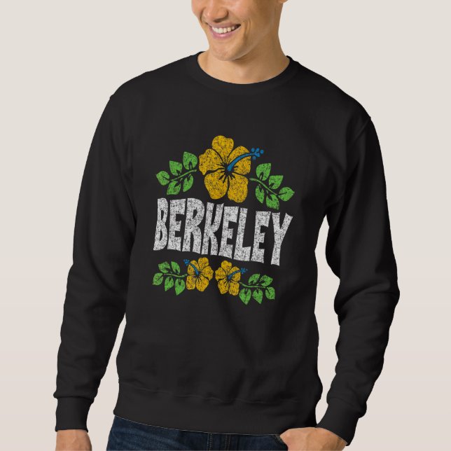 Berkeley Blumen Druck mit abgenutzter Farbe Sweatshirt (Vorderseite)