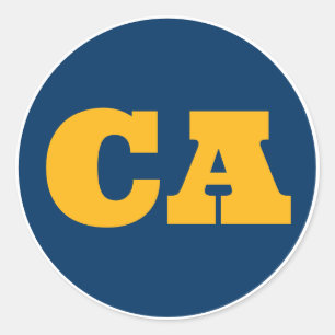 Berkeley (CA) - Blue x Gold x White Runder Aufkleber