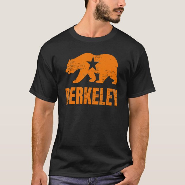 Berkeley California Bear Distressed Vinta T-Shirt (Vorderseite)