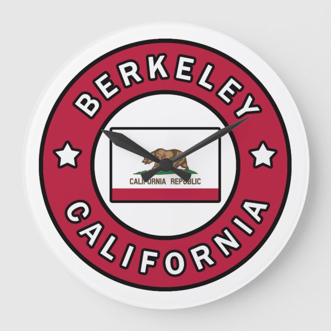 Berkeley California Große Wanduhr (Vorderseite)