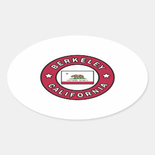 Berkeley California Ovaler Aufkleber