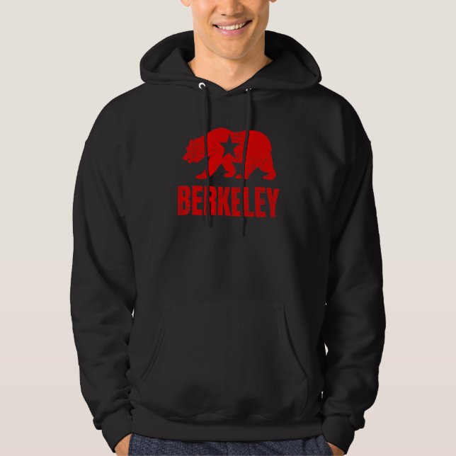 Berkeley California Republic Bear Distressed Vinta Hoodie (Vorderseite)