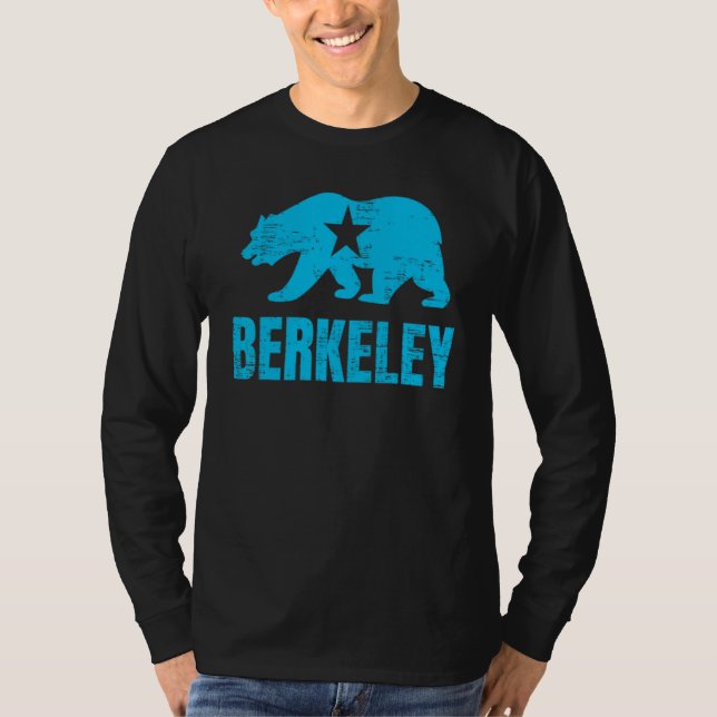 Berkeley California Republic Bear Distressed Vinta T-Shirt (Vorderseite)