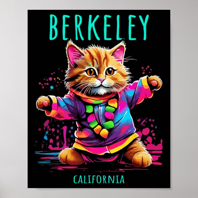 Berkeley California US Fun Niedlich-farbiges Tanze Poster (Vorne)