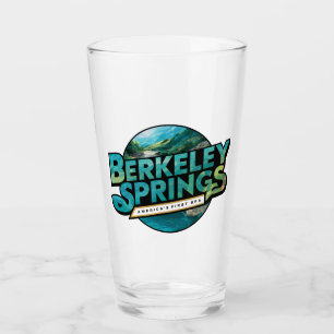 Berkeley Springs Illustration Travel Logo Glas