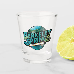 Berkeley Springs Illustration Travel Logo Schnapsglas