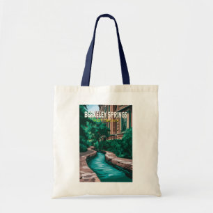 Berkeley Springs West Virginia Illustration Reise Tragetasche