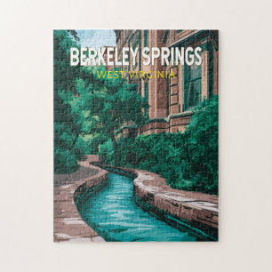 Berkeley Springs West Virginia Illustration Travel Puzzle