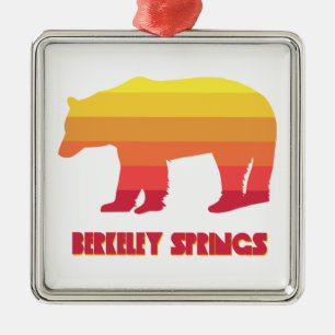 Berkeley Springs West Virginia Rainbow Bear Ornament Aus Metall