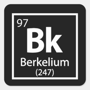 Berkelium - Berkeley Quadratischer Aufkleber