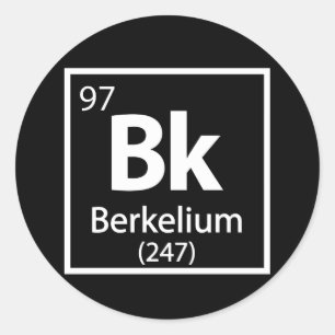 Berkelium - Berkeley Runder Aufkleber
