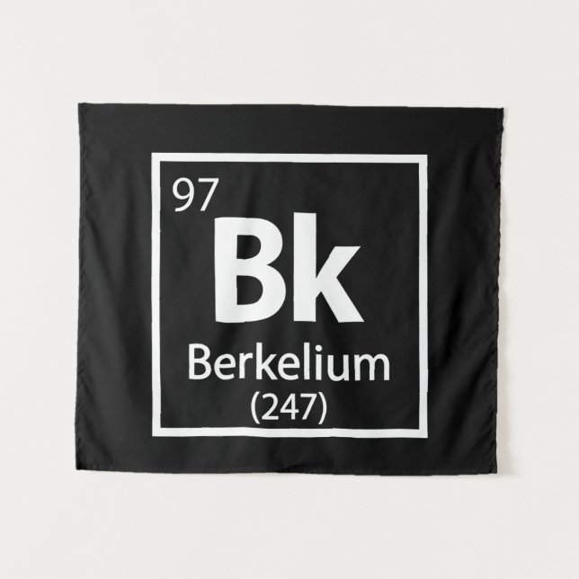 Berkelium - Berkeley Wissenschaft Periodensystem Wandteppich (Vorderseite (Horizontal))