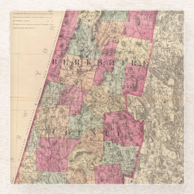 Berkshire County Glasuntersetzer (Vorderseite)