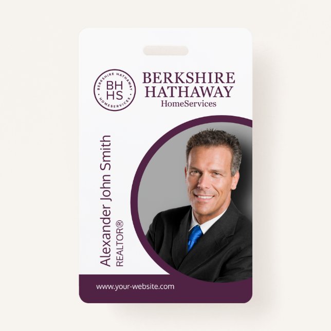 Berkshire Hathaway ID Card Abzeichen Ausweis (Vorderseite)