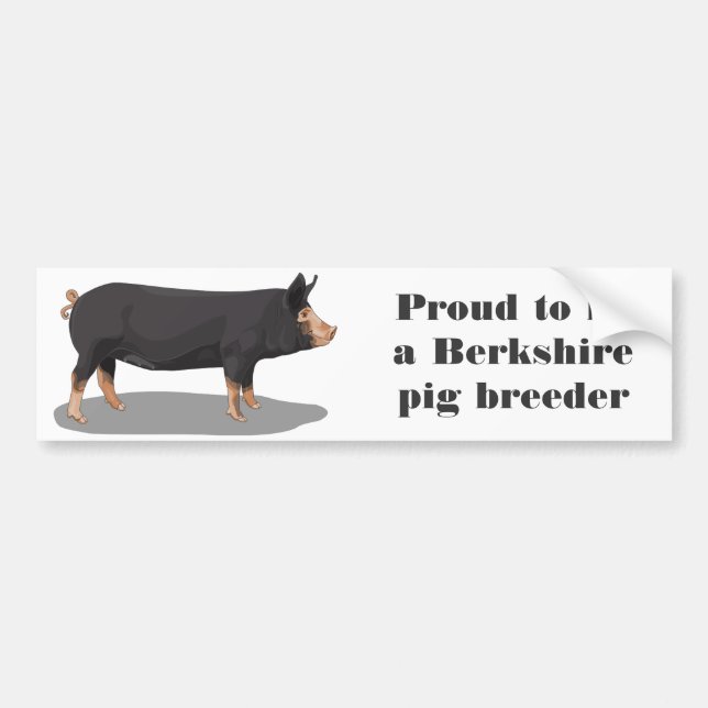 Berkshire, stolz, ein Berkshire-Schweinbrüter zu Autoaufkleber (Vorne)