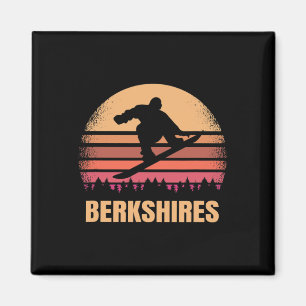 Berkshires Machusetts Snowboarden Outdoor Ma 80er Magnet
