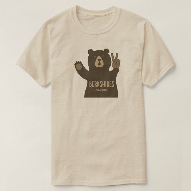 Berkshires Massachusetts Friedensbär T-Shirt (Design vorne)
