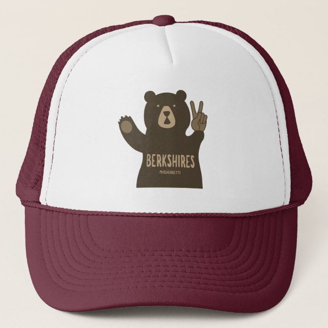 Berkshires Massachusetts Friedensbär Truckerkappe (Vorderseite)
