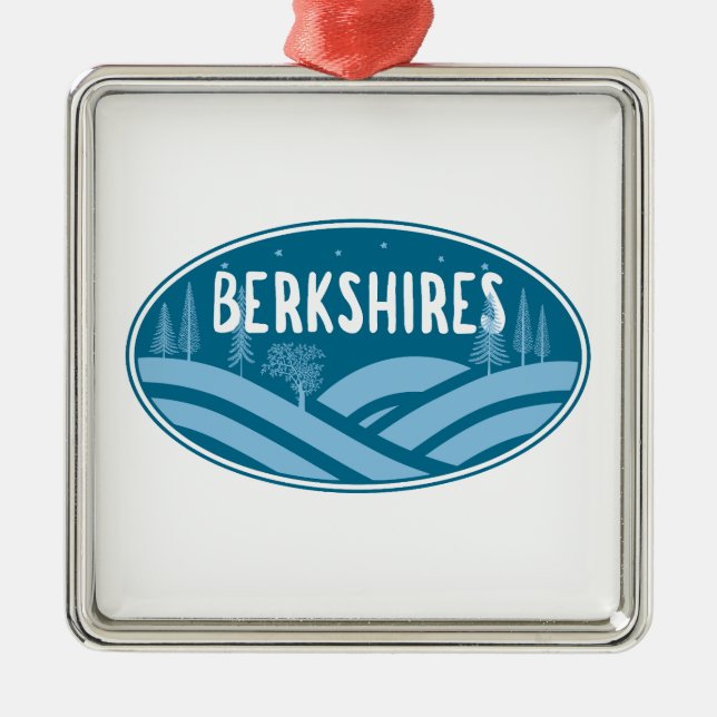 Berkshires Massachusetts Outdoor Ornament Aus Metall (Vorne)