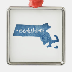 Berkshires Massachusetts Wood Grain Ornament Aus Metall