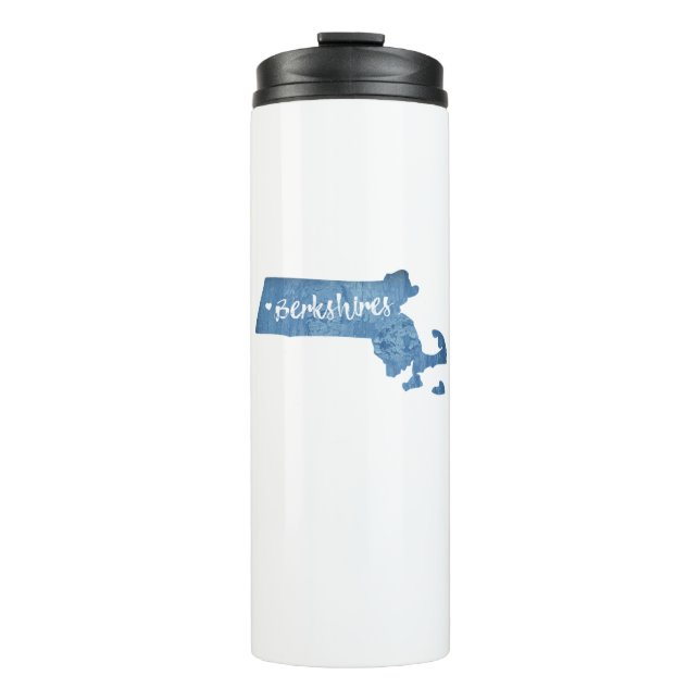 Berkshires Massachusetts Wood Grain Thermosbecher (Vorderseite)