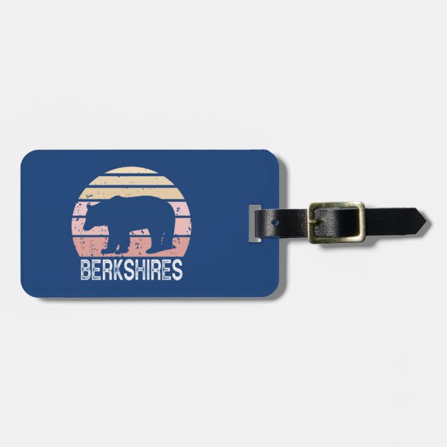 Berkshires Retro Bear Gepäckanhänger (Vorderseite horizontal)