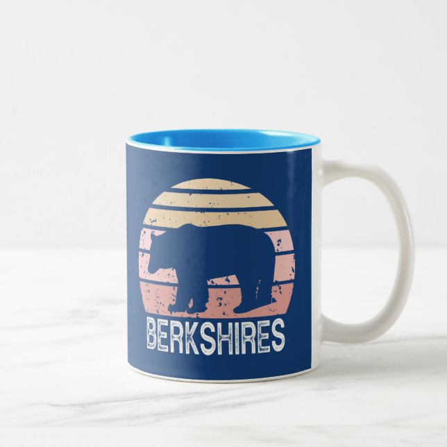 Berkshires Retro Bear Zweifarbige Tasse (Rechts)