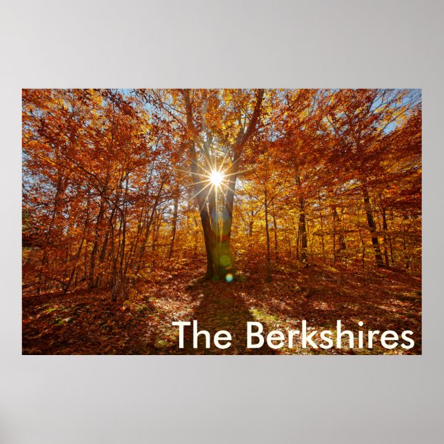Berkshires Sunset Vibrant Fall Foliage, Western MA Poster (Vorne)