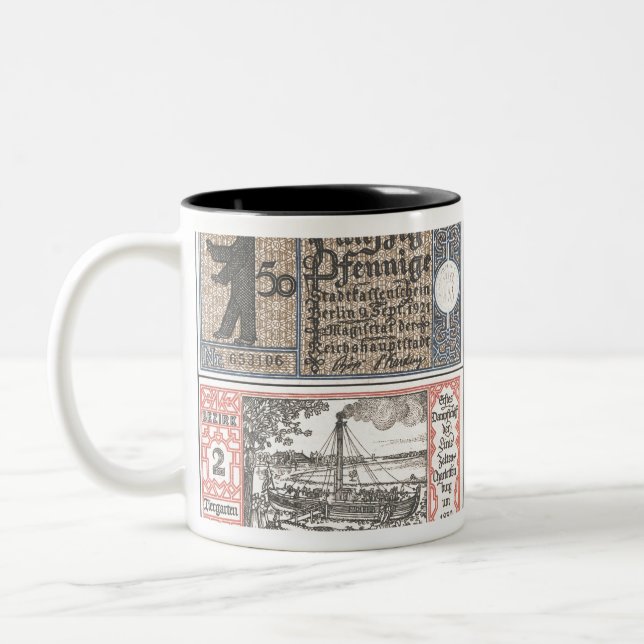Berlin 50 Pfennig 1921 Tiergarten Zweifarbige Tasse (Links)