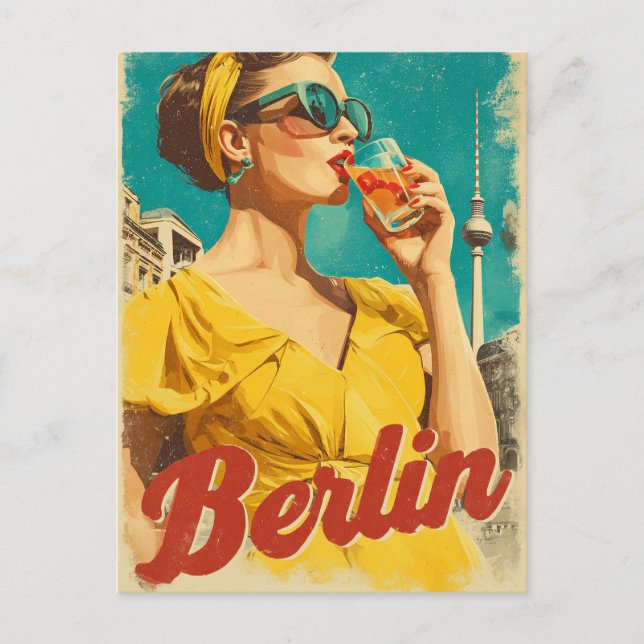 Berlin 50er Retro  Postkarte (Vorderseite)