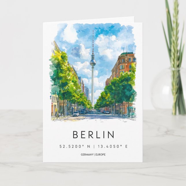 Berlin Aquarell 1 Karte (Vorderseite)