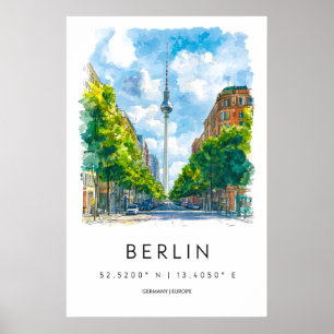 Berlin Aquarell 1 Poster