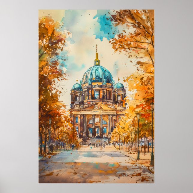 Berlin Aquarell 2 Poster (Vorne)