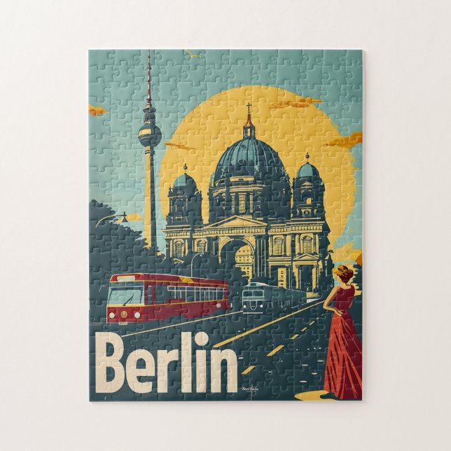 Berlin Art Deco Postcard Puzzle (Vertikal)