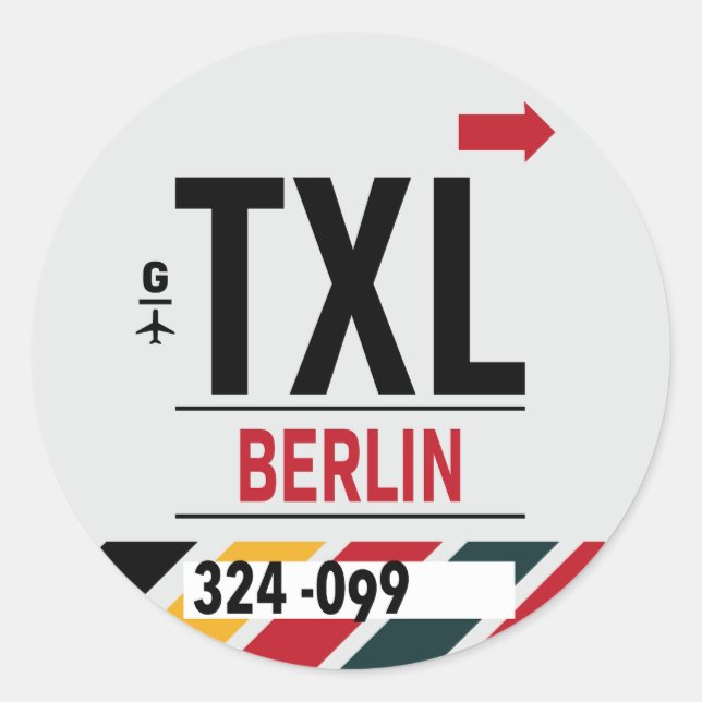 Berlin - Aufkleber für den Tag der Reise (Vorderseite)